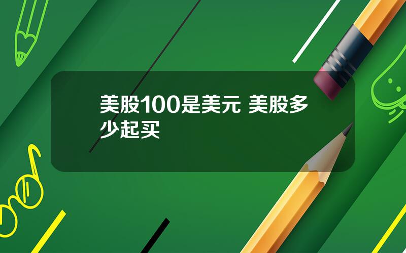 美股100是美元 美股多少起买